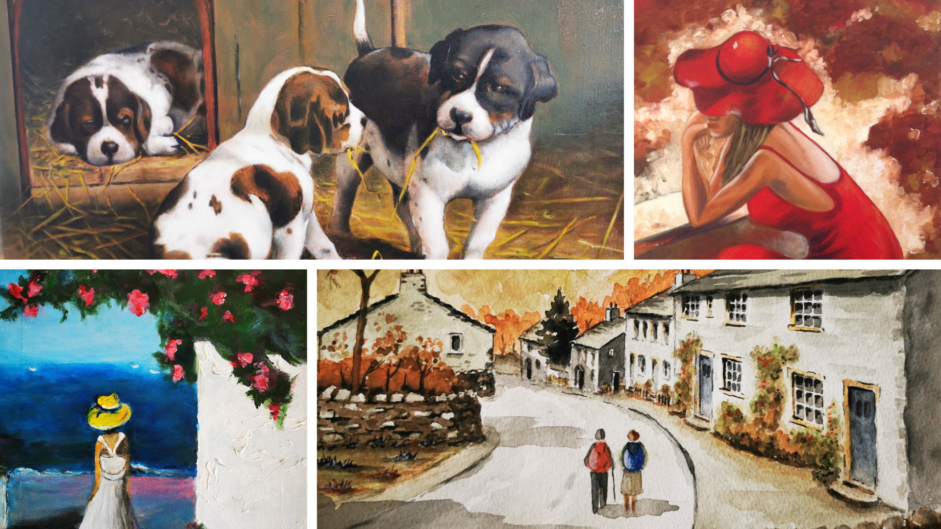 Image of various works of art to be exhibited in Ciudad Patricia